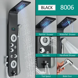 Six Functions Waterfall Shower Massage Spa Jets